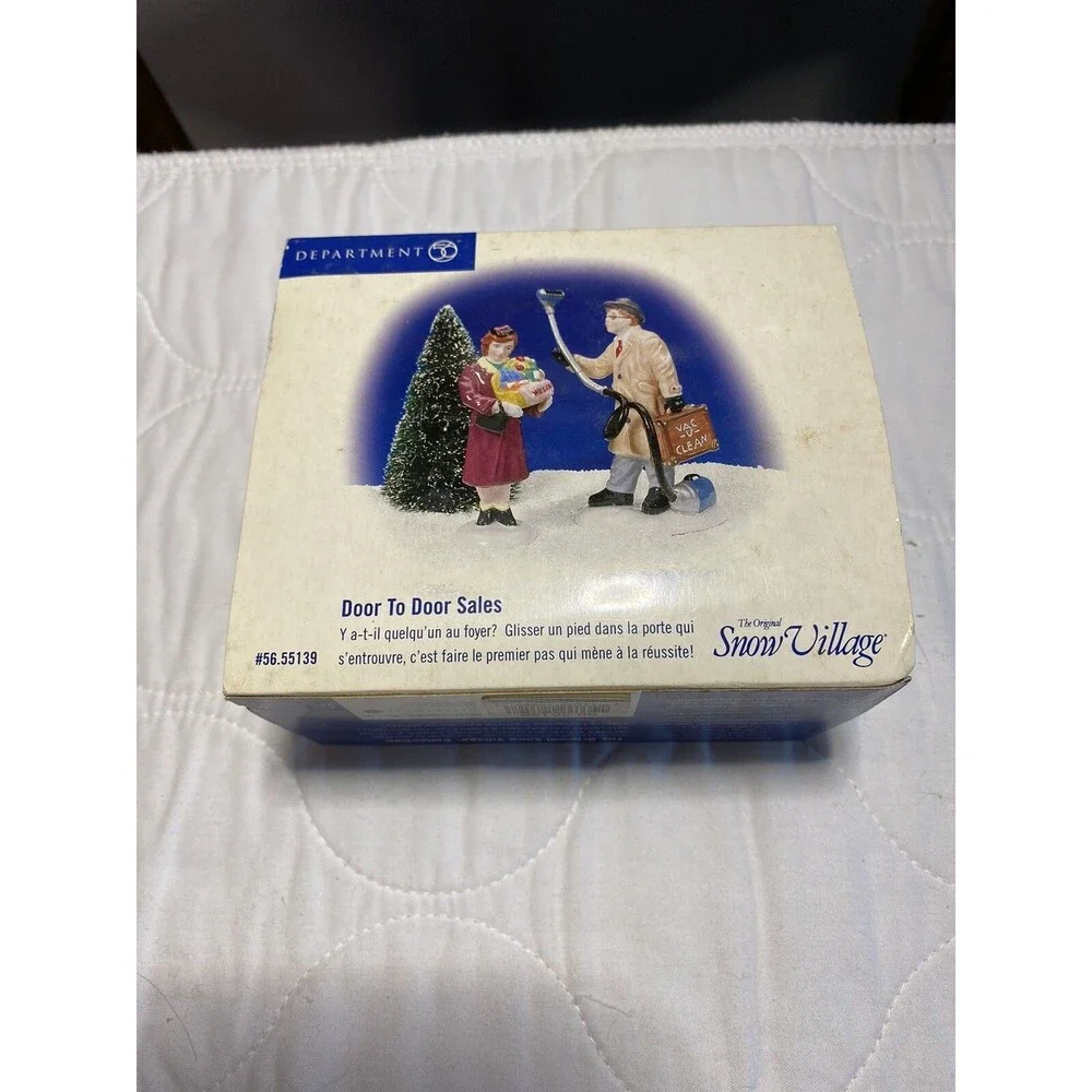 Dept 56 Door To Door Sales Vacuum Snow Village Figurines Accessory With Box